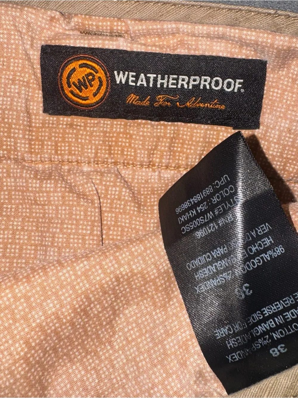 Weather Proof Flex Shorts Mens *40 Khaki Utility Trail Outdoor Hiking Ripstop
